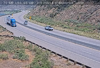 I-70 & Beavertail Tunnel traffic camera, view west, De Beque, Colorado