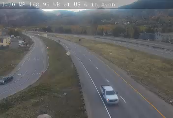 I-70 MP 168.95 WB at US 6 in Eagle road camera