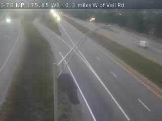 I-70 MP 175.85 WB : 0.3 miles W of Vail Rd road camera
