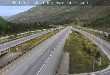 I-70 MP 179.90 WB at Big Horn Rd in Vail road camera