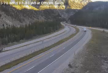 I-70 MP 197.80 WB at Officers Gulch road camera