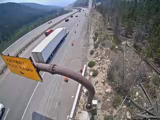 I-70 & US 6 traffic camera, view west, Silverthorne, Colorado