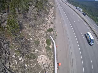 I-70 & US 6 traffic camera, view west, Silverthorne, Colorado