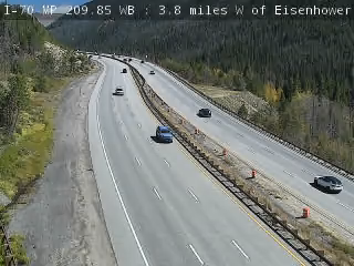 I-70 MP 209.85 WB : 3.8 miles W of Eisenhower Tunnel road camera