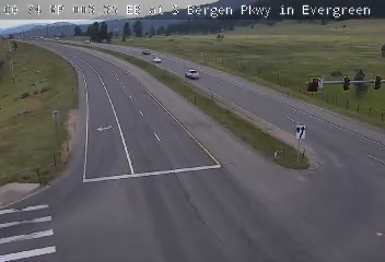CO-74 & S Bergen Pkwy traffic camera, view east, Evergreen, Colorado