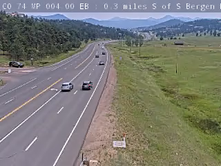 CO-74 & S Bergen Pkwy traffic camera, view east, Evergreen, Colorado