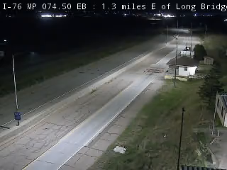 I-76 & Long Bridge Rd Port of Entry traffic camera, view east, Fort Morgan, Colorado