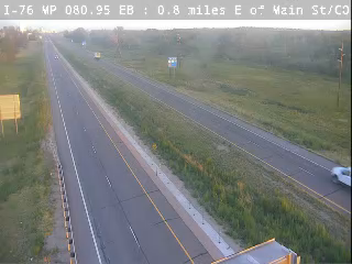 I-76 & Main St traffic camera, view east, Fort Morgan, Colorado