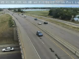 US-85 & 1st St traffic camera, view north, Fort Lupton, Colorado