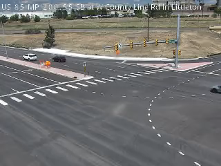 US-85 & W County Line Rd traffic camera, view south, Littleton, Colorado