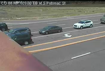 CO-88 & S Potomac St traffic camera, view east, Parker, Colorado