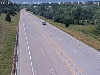 CO-115 & Roca Roja Cir traffic camera, view north, Fort Carson, Colorado