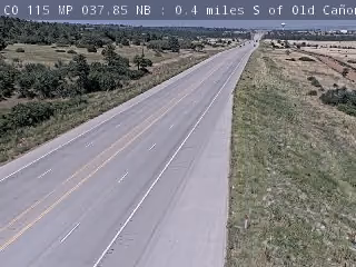 CO-115 & Old Canon City Rd traffic camera, view north, Fort Carson, Colorado