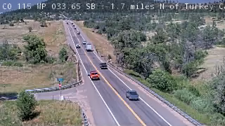 CO-115 & Turkey Canyon Ranch Rd traffic camera, view south, Fort Carson, Colorado