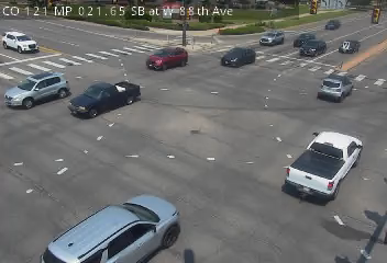 CO-121 & W 88th Ave traffic camera, view south, Denver, Colorado
