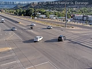 US-550 Webcam eastbound US 160 Roundabout Ramp in Durango, Colorado, milepost 16.6: Looking West