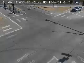 US-160 & US-160A traffic camera, view west, Cortez