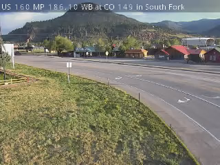 US 160 MP 186.10 WB at CO 149 in South Fork road camera