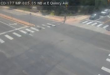 CO-177 & E Quincy Ave traffic camera, view north, Littleton, Colorado