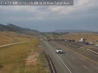 C-470 & W Ken Caryl Ave traffic camera, view east, Indian Hills