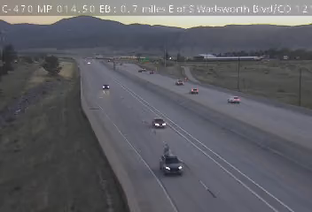 C-470 MP 014.50 EB : 0.7 miles E of S Wadsworth Blvd/CO 121