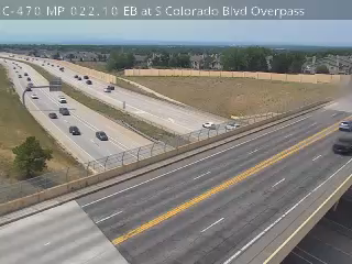 C-470 & S Colorado Blvd traffic camera, view east, Littleton, Colorado
