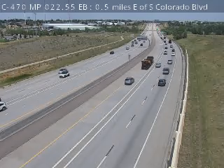 C-470 & S Colorado Blvd traffic camera, view east, Littleton, Colorado
