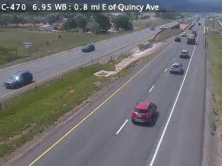 C-470 & Quincy Ave traffic camera, view west, Morrison, Colorado