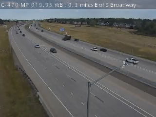 C-470 & S Broadway traffic camera, view west, Littleton