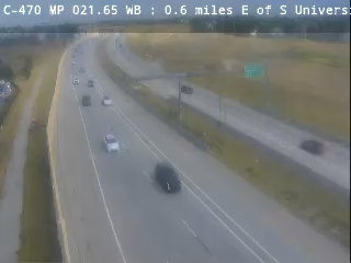 C-470 & S University Blvd traffic camera, view west, Littleton