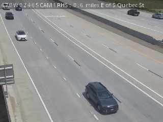 C-470 & S Quebec St traffic camera, view west, Littleton, Colorado