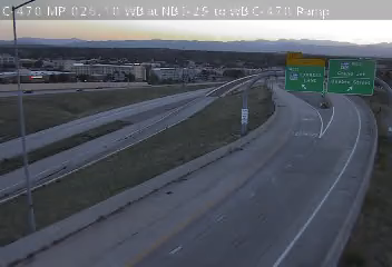 C-470 MP 026.10 WB at NB I-25 to WB C-470 Ramp
