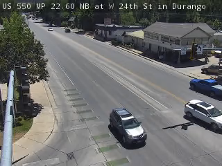 US-550 & W 24th St traffic camera, view north, Durango, Colorado