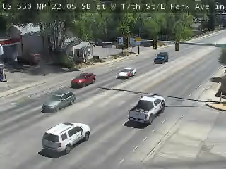 US-550 & W 17th St traffic camera, view south, Durango, Colorado